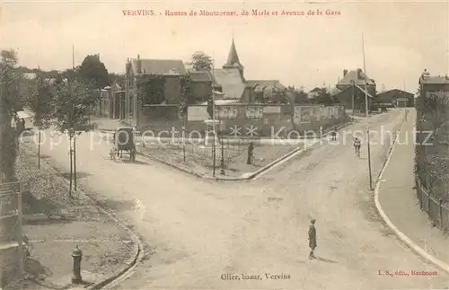 AK / Ansichtskarte Vervins Olier bazar Routes de Montcornet de Marle et Avenue de la Gare Vervins