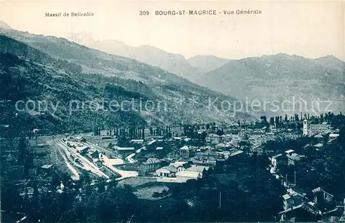 AK / Ansichtskarte Bourg Saint Maurice Vue generale Massif de Bellecote Bourg Saint Maurice