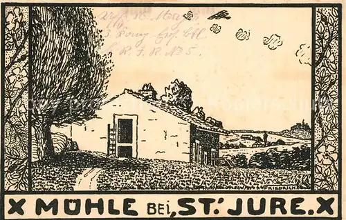 AK / Ansichtskarte Saint Jure Muehle Zeichnung Saint Jure