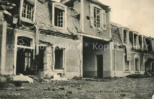 AK / Ansichtskarte Reims_Champagne_Ardenne Zerstoertes Schloss Brimont  Reims_Champagne_Ardenne