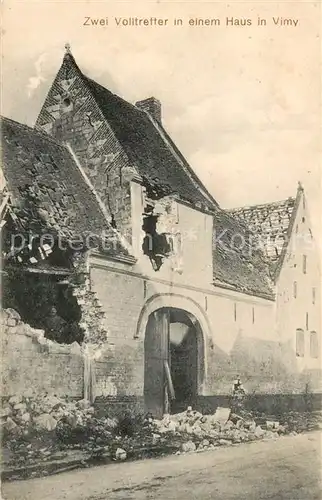 AK / Ansichtskarte Vimy Haus nach einem Volltreffer WK1 Vimy