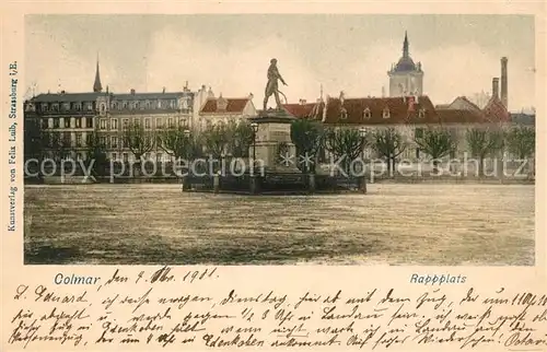 AK / Ansichtskarte Colmar_Haut_Rhin_Elsass Rapp Plats Colmar_Haut_Rhin_Elsass