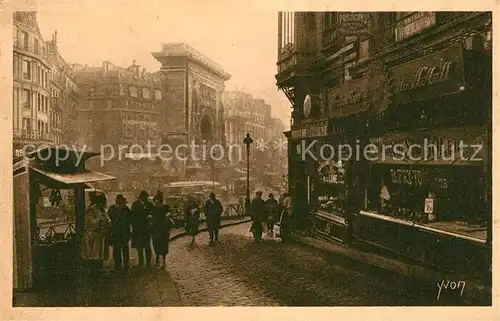 AK / Ansichtskarte Paris La Port Saint Denis vue de la Rue de la Lune Paris