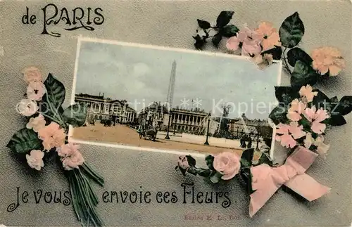 AK / Ansichtskarte Paris Je vous envoie ces Fleurs Paris