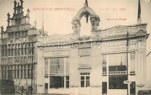 AK / Ansichtskarte Exposition_Universelle_Bruxelles_1910 Maison du Peuple  
