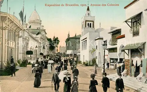 AK / Ansichtskarte Exposition_Universelle_Bruxelles_1910 Avenue des Colonies  