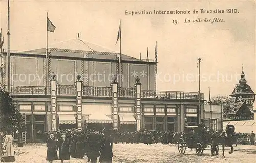 AK / Ansichtskarte Exposition_Universelle_Bruxelles_1910 Salle des Fetes 