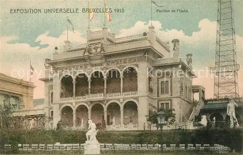 AK / Ansichtskarte Exposition_Universelle_Bruxelles_1910 Pavillon de l Italie  