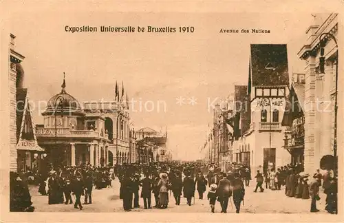 AK / Ansichtskarte Exposition_Universelle_Bruxelles_1910 Avenue des Nations 