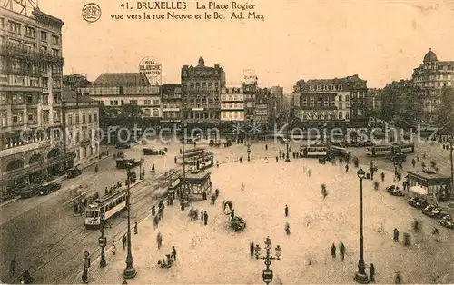 AK / Ansichtskarte Strassenbahn Bruxelles Place Rogier  