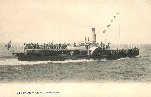 AK / Ansichtskarte Dampfer_Seitenrad Ostende Le Southampton  