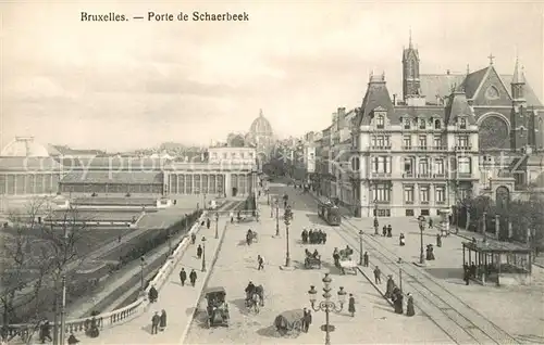 AK / Ansichtskarte Strassenbahn Porte de Schaerbeek  