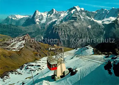 AK / Ansichtskarte Berner_Oberland Schilthornbahn Muerren Gipfelstation Drehrestaurant Winter Berner_Oberland