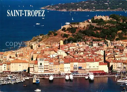 AK / Ansichtskarte Saint_Tropez_Var Fliegeraufnahme Hafen Citadelle Saint_Tropez_Var