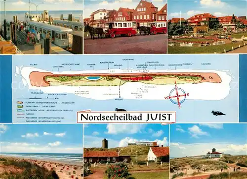 AK / Ansichtskarte Juist_Nordseebad Strand Leuchtturm Hafen Juist_Nordseebad