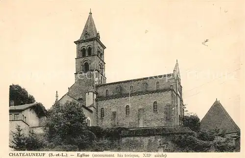 AK / Ansichtskarte Chateauneuf_Saone et Loire Eglise Monument historique XII siecle Chateauneuf