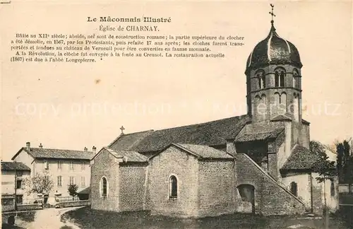 AK / Ansichtskarte Charnay les Macon Eglise Charnay les Macon