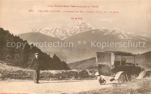 AK / Ansichtskarte Col_d_Aspin et le Pic du Midi Pyrenees Centrales Voiture Col_d_Aspin