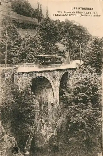 AK / Ansichtskarte Pierrefitte Nestalas Route a Luz Saint Sauveur Pont d Enfer Pierrefitte Nestalas