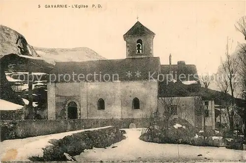 AK / Ansichtskarte Gavarnie_Hautes Pyrenees Eglise Gavarnie Hautes Pyrenees