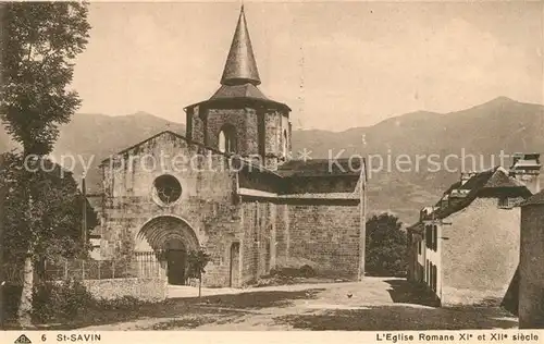 AK / Ansichtskarte Saint Savin_Hautes Pyrenees Eglise Romane XI et XIIe siecle Saint Savin