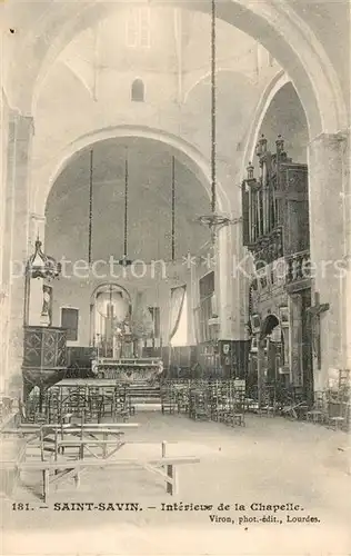 AK / Ansichtskarte Saint Savin_Hautes Pyrenees Interieur de la Chapelle Saint Savin