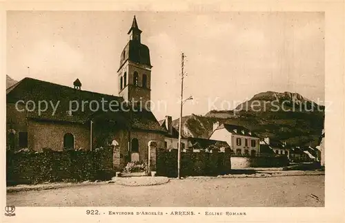 AK / Ansichtskarte Arrens Marsous Eglise Romane Arrens Marsous