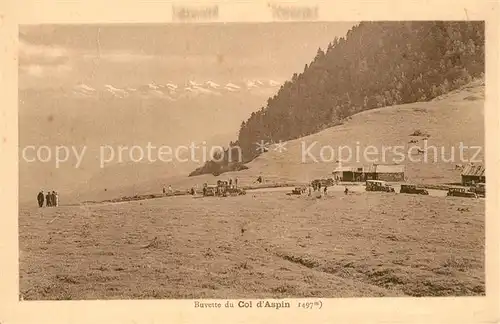 AK / Ansichtskarte Col_d_Aspin Buvette du Col vue panoramique des Pyrenees Col_d_Aspin