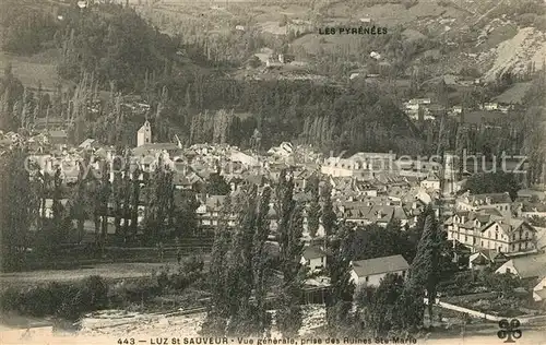 AK / Ansichtskarte Luz Saint Sauveur_Hautes_Pyrenees Vue generale prise des Ruines Sainte Marie Luz Saint Sauveur_Hautes