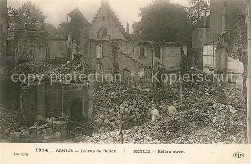 AK / Ansichtskarte Senlis_Pas de Calais Rue de Bellan ruine La Guerre 1914 Senlis_Pas de Calais