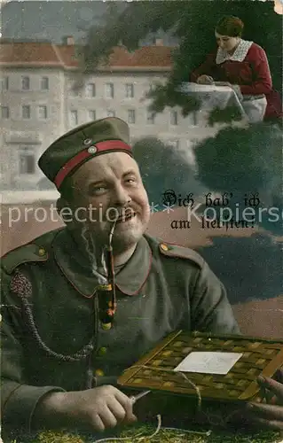 AK / Ansichtskarte Pfeife Soldat  