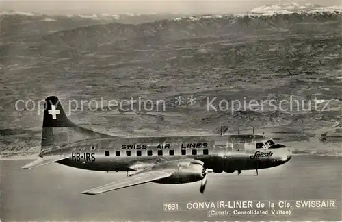 AK / Ansichtskarte Swissair Convair Liner Consolidated Vultee  