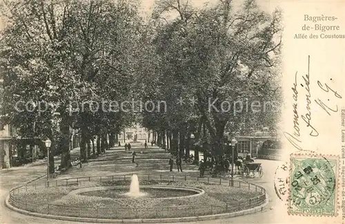 AK / Ansichtskarte Bagneres de Bigorre Allee des Coustous Fontaine Bagneres de Bigorre