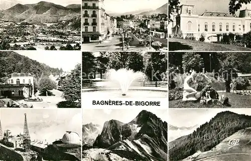 AK / Ansichtskarte Bagneres de Bigorre Allee des Coustous Casino les Thermes Parc Place Pic du Midi Le Tourmalet Col d Aspin Bagneres de Bigorre