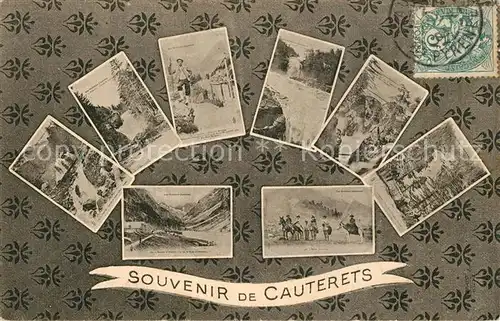 AK / Ansichtskarte Cauterets Souvenir de la ville vues d ensemble Cauterets