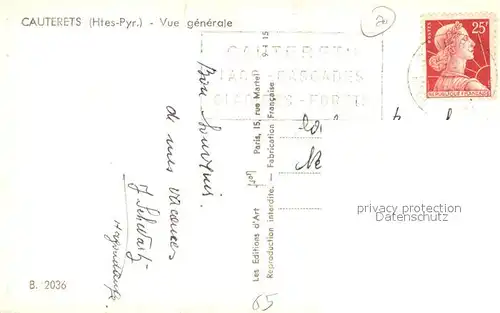 AK / Ansichtskarte Cauterets Vue panoramique et les Pyrenees Cauterets