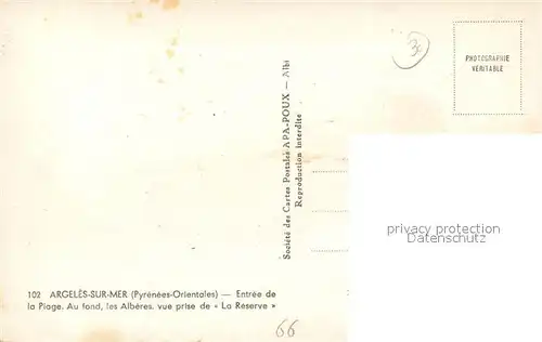 AK / Ansichtskarte Argeles sur Mer Panorama la plage au fond les Alberes vue prise de La Reserve Argeles sur Mer