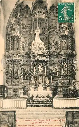 AK / Ansichtskarte Prats_de_Mollo Interieur de l Eglise Le Maitre Autel Prats_de_Mollo