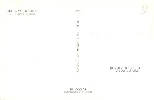 AK / Ansichtskarte Charnay_Rhone Vieux Chemin Charnay Rhone