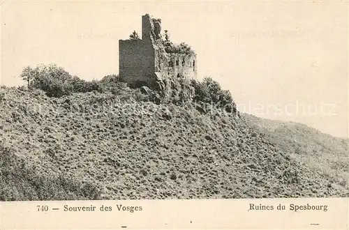 AK / Ansichtskarte Vosges_Vogesen_Region Ruines du Spesbourg Vosges_Vogesen_Region