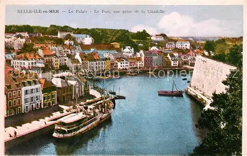 AK / Ansichtskarte Belle Ile en Mer Palais Port Vue prise de la Citadelle Belle Ile en Mer