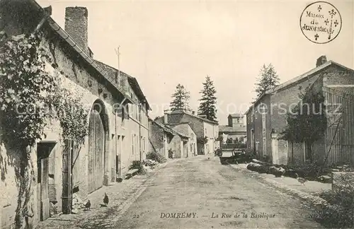 AK / Ansichtskarte Domremy la Pucelle_Vosges Rue de la Basilique Domremy la Pucelle_Vosges