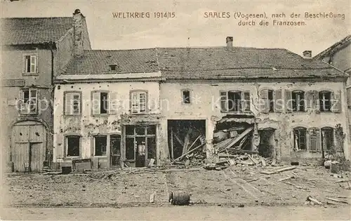 AK / Ansichtskarte Saales Weltkrieg 1914 15 Ruinen Saales