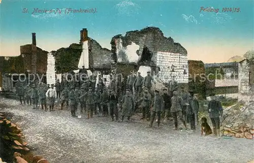 AK / Ansichtskarte Py St. Marie Ruines de la Grand Guerre 1914 15 Soldaten Py