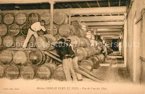 AK / Ansichtskarte Wein Maison Descas Pere et Fils Chais  Wein