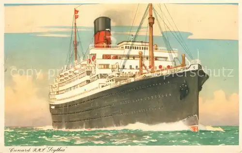 AK / Ansichtskarte Dampfer_Oceanliner Cunard R.M.S. Soythia  