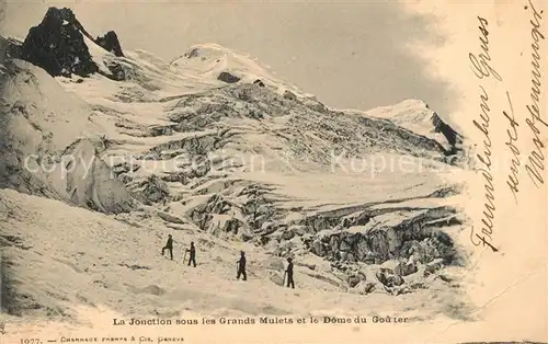 AK / Ansichtskarte Bergsteigen_Klettern Jonction sous les Grands Mulets Dome du Gouter  