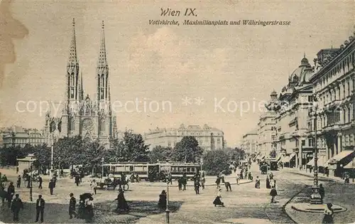 AK / Ansichtskarte Strassenbahn Wien Votivkirche Maximilianplatz W?hringerstrasse  