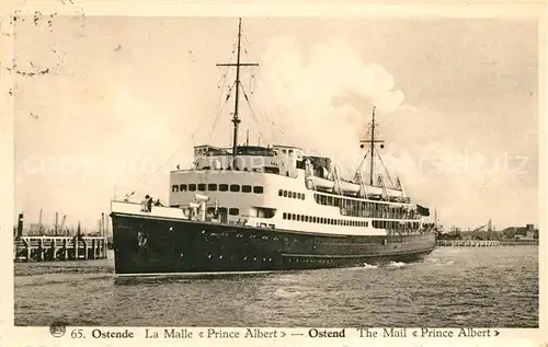AK / Ansichtskarte Schiffe_Ships_Navires Ostende La Malle Prince Albert  