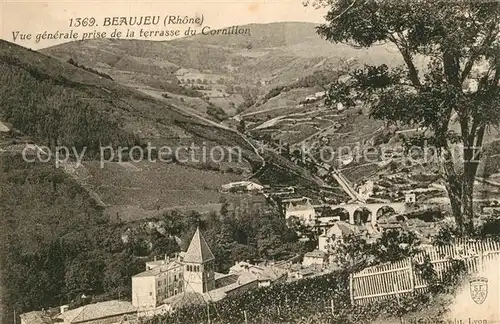 AK / Ansichtskarte Beaujeu_Rhone Vue panoramique prise de la terrasse du Cornillon Beaujeu Rhone